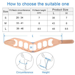 VELPEAU Neck Support Silicone Cervical Collar Neck Brace for Neck Pain Soft Breathable Neck Support Brace Relieves Pressure in Spine for Women & Men