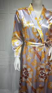 2024 Spring Muslim Women Dress: Long Sleeve Abaya & Silk Moroccan Kaftan