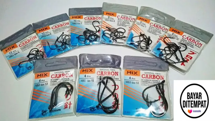 Mata Kail Pancing Murah Merk Pioneer Mix Carbon 1 Pack - 1 Pack
