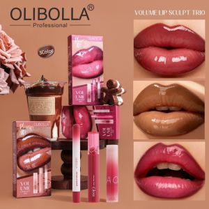 MINIFELE 262 A Set Waterproof Lip Liner Set Mirror Shine Long-Lasting Lipstick Set Hydrating Formula Lip Gloss Set Woman Makeup