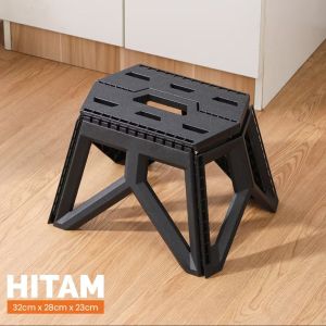 Y23B1 Kursi Lipat Jongkok Mini Portable Serbaguna Foldable Chair - Hitam