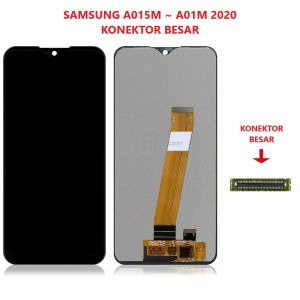 LCD SAMSUNG GALAXY A015M ~ A01M 2020 ~ SOCKET BESAR / KONEKTOR BESAR FULLSET + TOUCHSCREEN ~ ITC SPAREPART