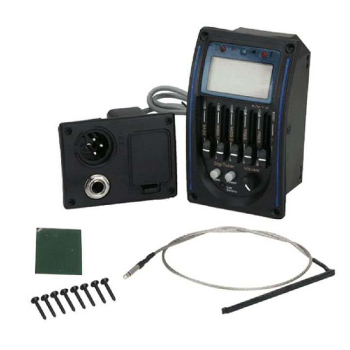 Oewnvmd Prener LC5 Un 5 Bande Pickup Per Chitarra Acustica Preamplificatore Eq Lcd Tuner