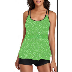 2026 Hot Sale [ Shipped from China ] European and American swimwear hot spring two-piece swimsuit beach sun protection swim skirt foreign trade womens set summer sports style B3