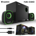 ลำโพงคอมพิวเตอร์  NUBWO USB Speaker 2.1 Mean Machine NS-030 ลำโพง. 