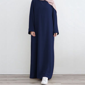 Gamis polos warna hitam terbaru