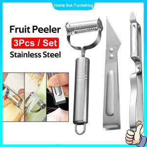 3Pcs/Set Stainless Steel Potato Cucumber Peeler Carrot Grater Feather Clip Fruit Peeler Kitchenware