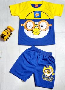 SETELAN ANAK LAKI PORORO BISA DITAMBAH TOPI SATU WARNA