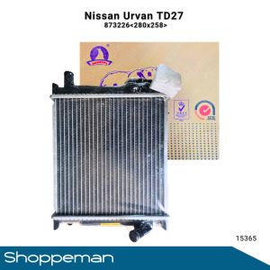 15365 NISSAN URVAN TD27 2004 RADIATOR ASSEMBLY M/T 280x258x26mm PA26 1ROW 873226