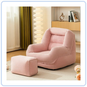 【DAILY ESSENTIAL】 S23 Corduroy Floor Sofa with Footrest | 74 or 80cm | Six Colours