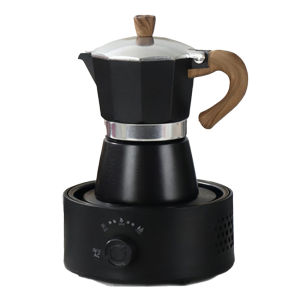 Italian Classic 4-Piece Moka Pot Set - Complete Stovetop Espresso Maker With Accessories Professional Cafe Tools For Authentic Home Coffee