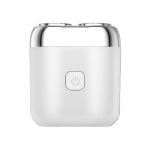 AE Magnetic Dual Blade Head IPX7 Portable electric shaver in a small square caseShaves the beard super clean