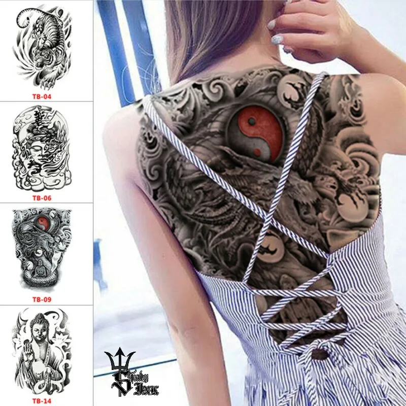 6 Sheets Large Waterproof Long Lasting Buddha Statue Temporary Tattoo Buddha  Head Lotus Fake Tattoos Stickers for Arm Shoulder Chest & Back - Etsy