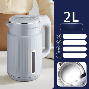 Household Double-Layer Insulated Electric Kettle Electric Kettle Automatic Power-Off Design Large Capacity Stainless Steel Boiling Kettle Fast Boiling Kettle Easy To Clean Electric Kettle