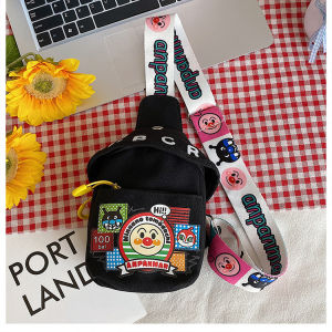 FLASH SALE WAIST BAG ANAK PEREMPUAN / LAKI - LAKI FASHION KOREA TAS DADA ANAK BAHAN KANVAS / TAS IMPORT