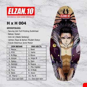 FREE POUCH Cover Sarung Jok Motor beat vario scoopy nmax aerox mio lexi universal Anti AIR dan cakar kucing semua tipe motor - H x H Style