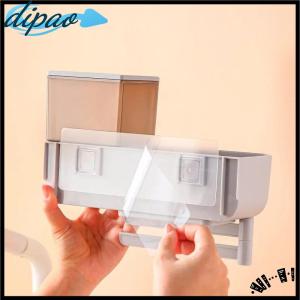 【dipao】 With Drain Tray Wall Mounted Soap Dispenser With Sponges Holder Hand Press Dishwashing Liquid Holder Large Capacity Waterproof