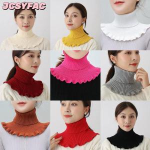 JCSYFAC Giữ ấm và lạnh ngoài trời phụ nữ ấm áp dệt kim giả cổ áo dày cao cổ giả khăn quàng cổ có thể tháo rời cổ khăn