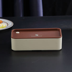 YooWoo Kotak Makan Plastik 2 Sekat Lunch Box Tahan Panas