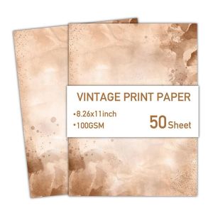ELFINL 50 Sheets Simple Stationery Writing Paper Vintage Classical Pirate Scrolls Handwriting Paper Double Sided Literary Scrapbook Letter Paper Envelopes