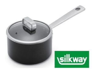 Silkway 14cm Non-Stick Teflon Laminated Saucepan Pot with Stainless Steel Handle
