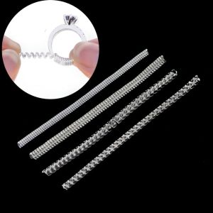 Set 4 dây quấn điều chỉnh cỡ nhẫn màu trong suốt tiện dụng