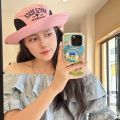 Cute Cartoon Beach-themed Tamagotchi Round-edge Stand Phone Case for iPhone 12 Pro Max, Soft Dual-sided IMD Phone Protector for iPhone13,14,15,16 Pro Max,Japanese and Korean Anime. 