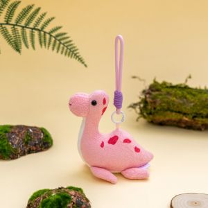 INNEED Cartoon Dinosaur Plush Keychain Bag Pendant 17cm Animal Keyring Long Neck Dinosaur Stuffed Animal Toy Kids Gifts