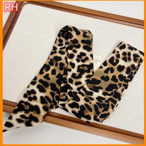 🔥🔥🔥ranghe Leopard Print Bag Skinny Silk Scarf For Women Luxury Foulard Women Tie Fashion Head Scarves