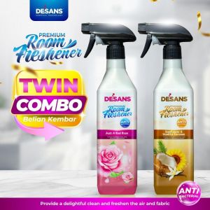 DESANS -(TWIN COMBO) Signature Home Scent 500ml – Luxury Hotel-Inspired Room Fragrance | Long-Lasting & Elegant