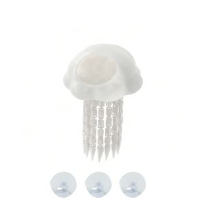 OUTOPEN 3D Printed Aquarium Hideout Cave Luminous Jellyfish Shape Floating Jellyfish Hideout Funny Decorative Fish Tank Hiding Cave Betta Fish