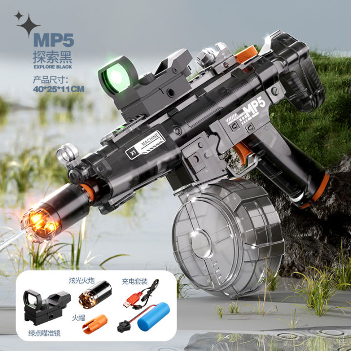 Đồ Chơi Sung Nước Điện UZI - Combat master PIN Sạc 3 Chế Độ Hút Nước Tự ...