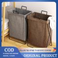 Dirty Clothes Storage Basket Large Laundry Hamper Home Folding Laundry Basket Organizer With Stand Grey Brown. 