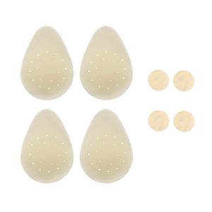 QIANZHUO 2Pairs Water Droplet Ultra-thin Sticky Bra Silicone Reusable Inserts Bra Pads Soft Push Up Invisible Adhesive Pads Women
