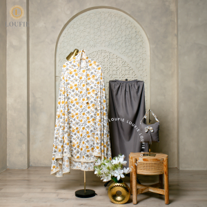 Loufie Collection - Mukena Dewasa Poly Rayon Premium Renda Rajut Jumbo
