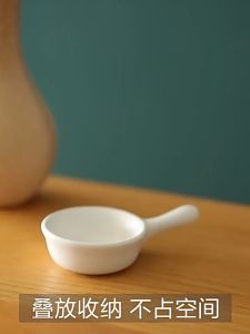 [DR] Mini Seramik Makanan Sos - Dipping Bowl Plate Sauce Serve Dishes with Handle for Ketchup Soy Home Kitchen