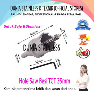 Hole Saw Besi TCT 35mm pembolong lubang