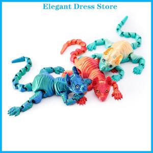 [K&P Elegant]👗👗 3D Printed Sphynx Cat Animal Toy Realistic Hairless Figurine Cat Fidget Toy For Cat Lover Collector Home Decoration