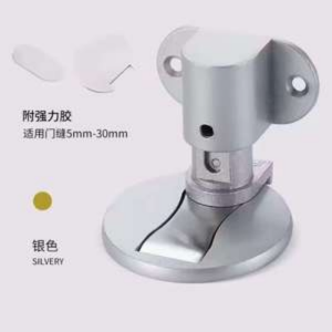 Heavy Duty Door Stopper Mechanical Door Stop Adjustable Door Holder Non-punch Sticker Furniture Door Hardware