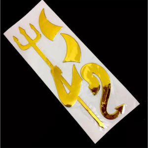 Universal Devil 3D Logo Emblem Sticker Imp Car Decoration Chrome Plate Demon Slayer Stiker Kereta