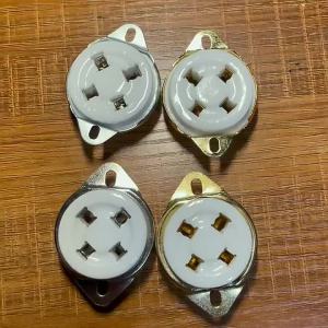 Ceramic 4pin Tube Socket Vacuum Tube Socket For 300B 2A3 811 274A 5Z3 572B 101D Vacuum Tube Amplifier Audio Vintage HIFI