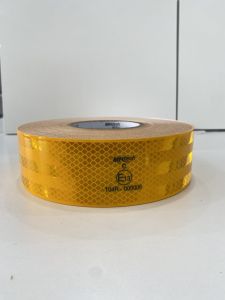 สติ๊กเกอร์สะท้อนแสง สีเหลือง สีแดง สีขาวแดง MN tech 50M สำหรับรถบรรทุก