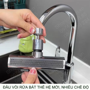 Đầu vòi rửa bát thế hệ mới với 3 trong 1 chế độ thác nước-tạo bọt-xịt rửa bằng nhựa ABS