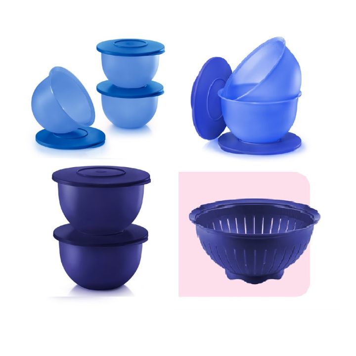 Tupperware Expression Bowl Level Set 1.3L (3) / 2.5L (2) / 4.3L (2