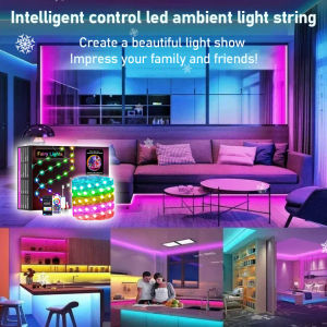 Tuya Smart Wifi Control 5m/10m/20m Led Rgb Fairy Light Strip Colorful Waterproof Led Strip Light With 24 Keyboard Remote Control Light Strip For Room Christmas Decoration