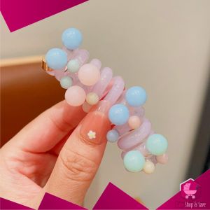 BabyShop-C1167 Ikat Rambut Bergulir Anak Perempuan Motif Lucu / Karet Ulir Pita Kabel Ikat Rambut