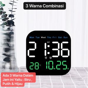 JD-6650 Jam Digital LED Design Elegan Dekorasi Rumah Bisa Timer Countdown Dapat Remote Setting Jam Alarm