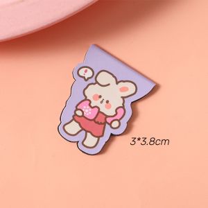 ONNI Cute Magnetic Bookmark Cartoon Half-Fold Magnet Student Stationery Penanda Buku
