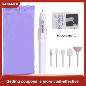 【CANAMEK】 Móng tay đánh bóng để loại bỏ da chết Nail Remover Nail đánh bóng máy mini xách tay bút Pin Điện đánh bóng