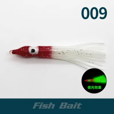 5pcs/bag 5cm 7cm 12cm Soft Octopus Squid Skirt Fishing Lures Luminous Trolling Lure Tuna Sailfish Baits